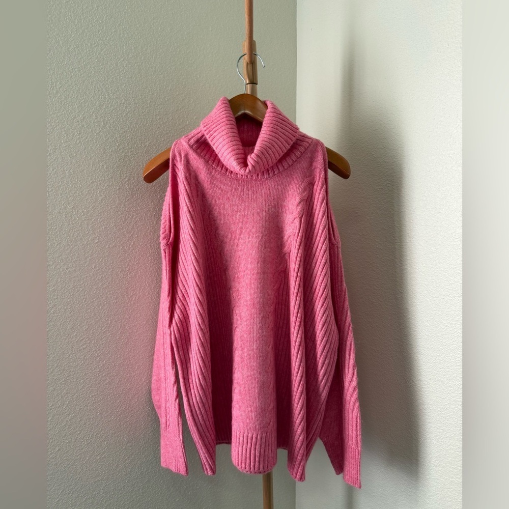 Design History NWT Pink Cowl Neck Sweater Women’s Size 2X